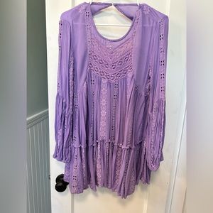 Purple lace free people top